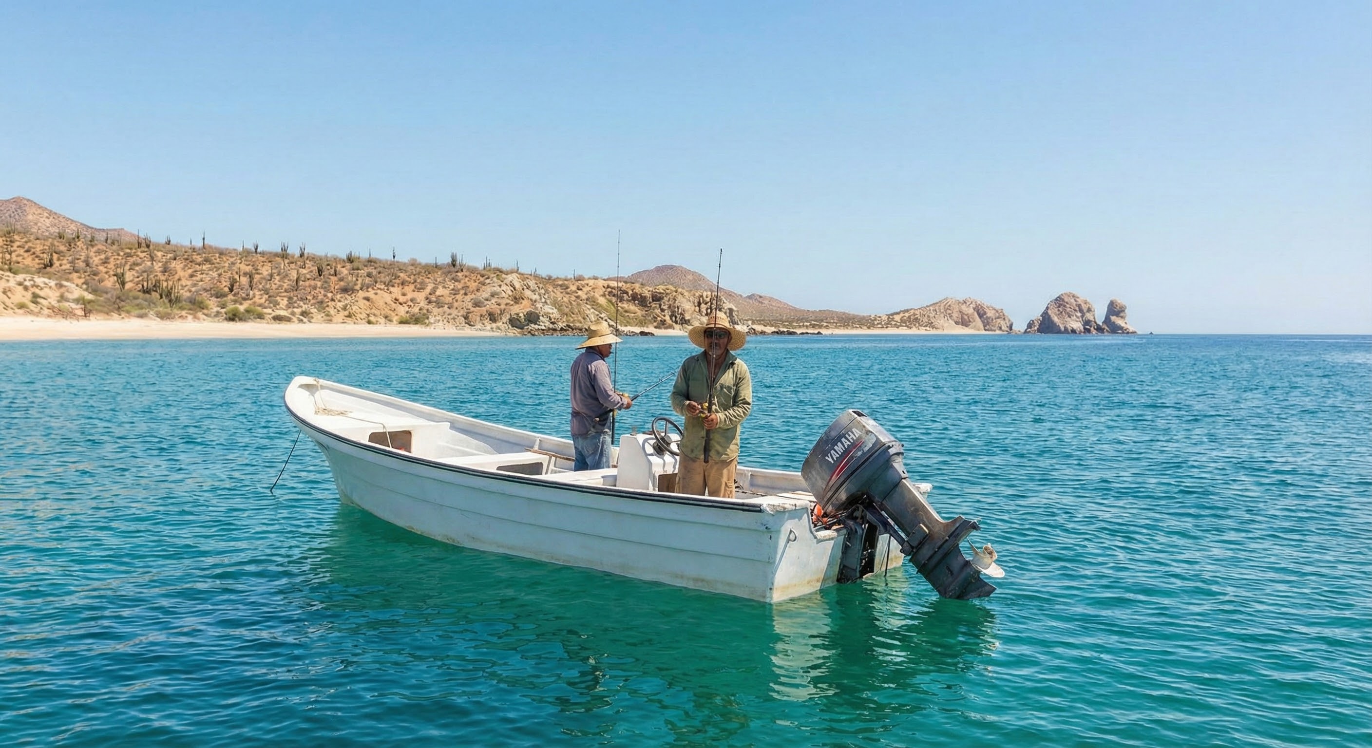 Panga fishing boat in Cabo San Lucas